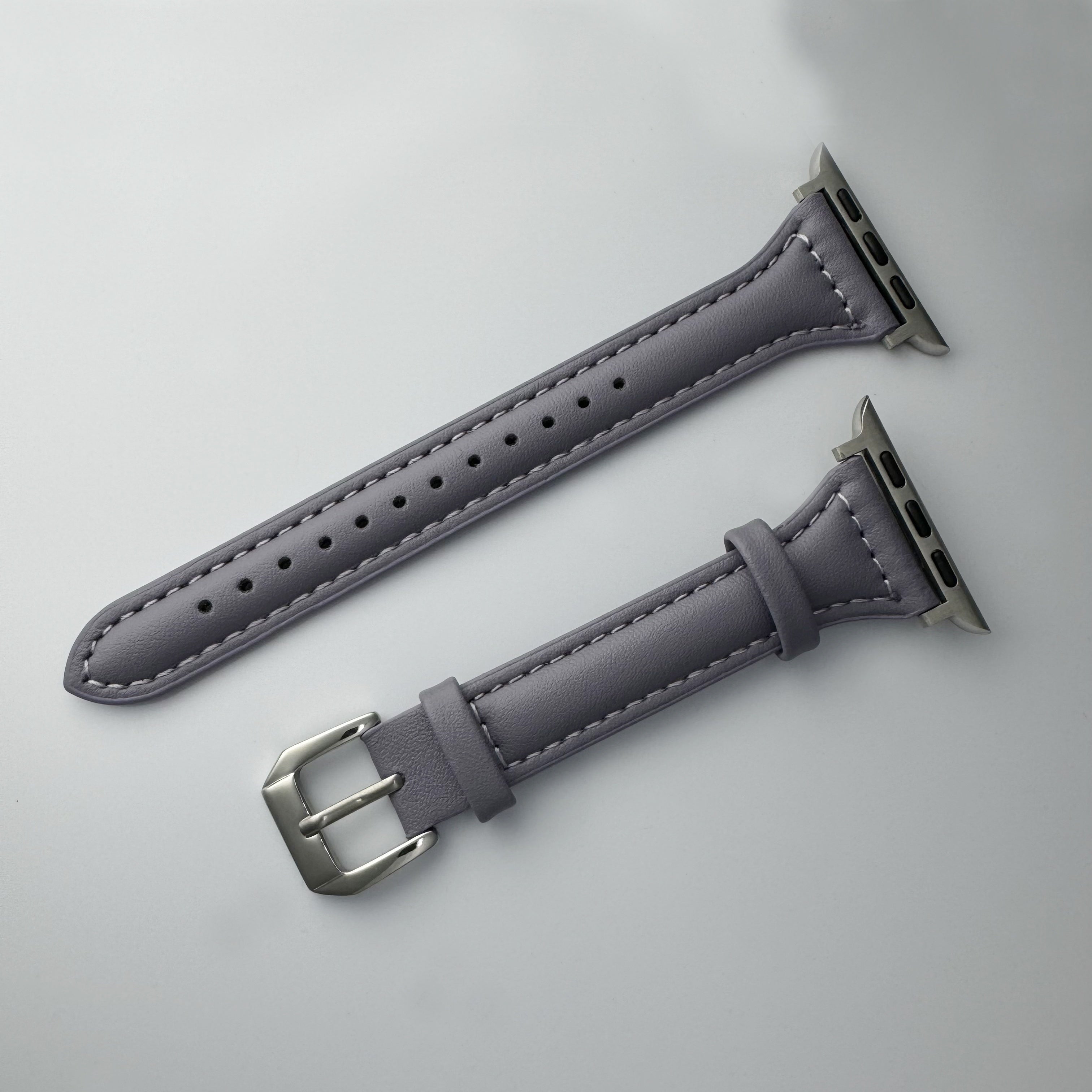 Ultra-Thin Synthetic Leather Watch Strap for iWatch Series 3 4 5 6 7 8 9 Ultra SE