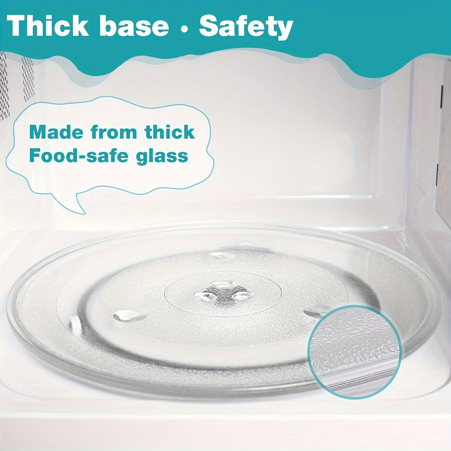 Microwave Turntable Tray Glass Plate 28.6cm Compatible with LG GE Hotpoint Panasonic Kenmore