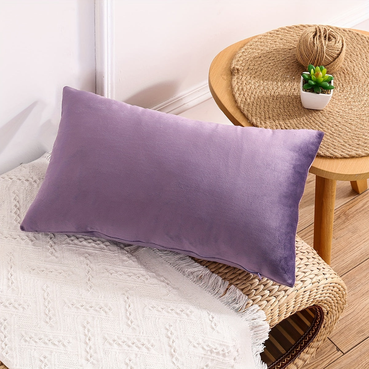 Velvet Throw Pillow Cover for Sofa Bed Decor 18x18 Inches Gray