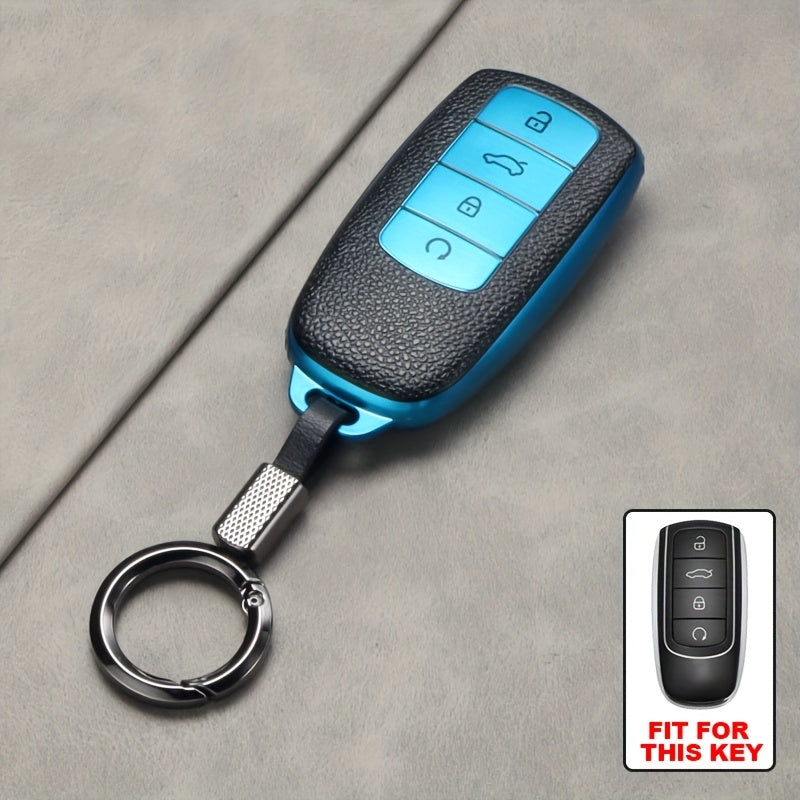 Soft TPU Keychain Protective Cover for Car Keys Full 360° Protection Durable Clear Car Key Shell