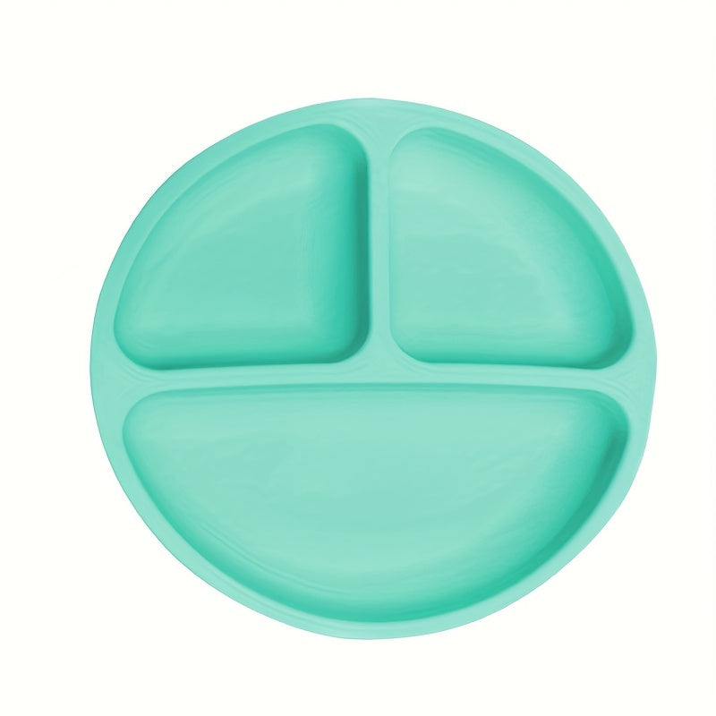 Silicone Baby Feeding Plate Divided Suction Cup Toddler Dish Microwave Safe