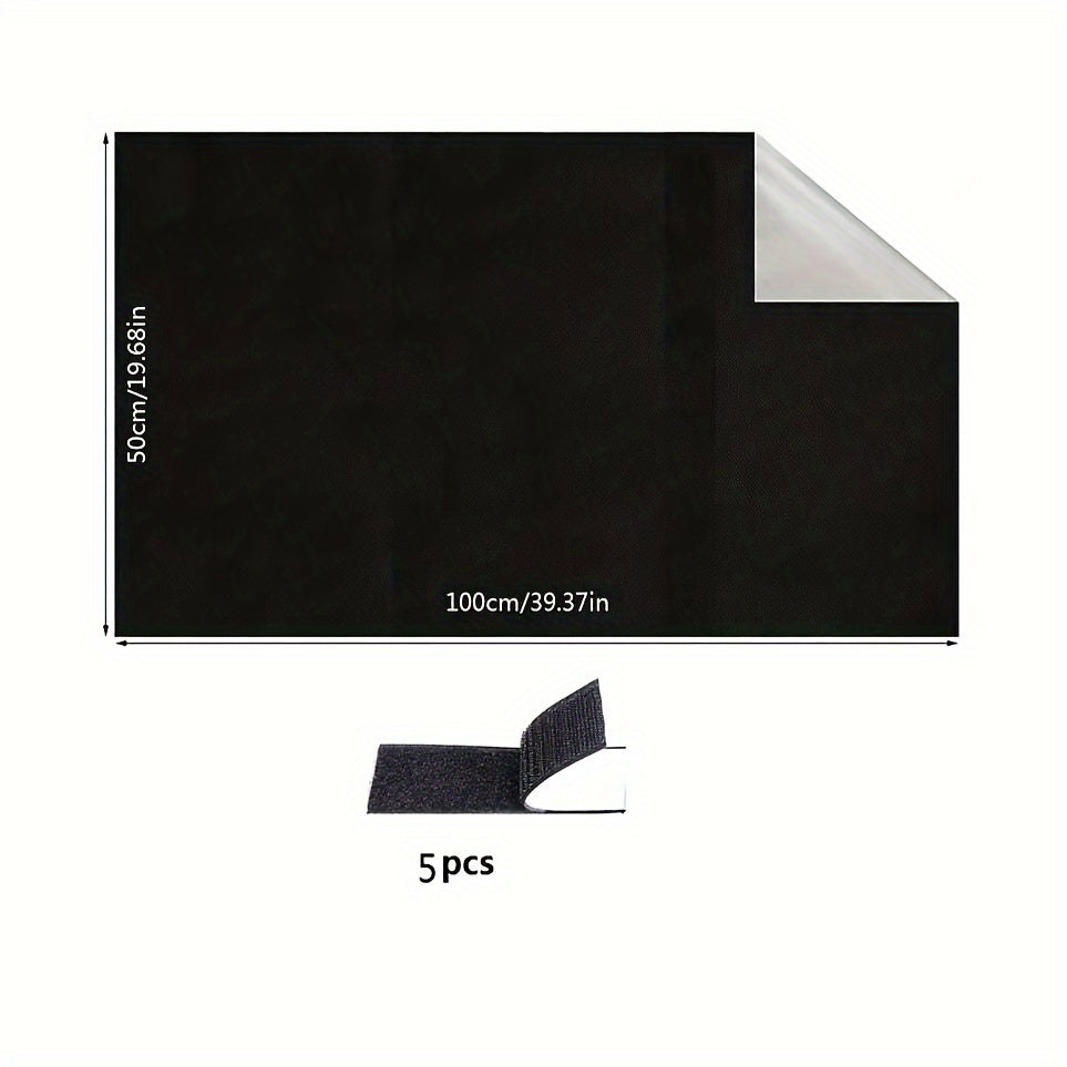 Blackout Blinds for Living Room Cordless Polyester Thermal Insulated Self-Adhesive Shades