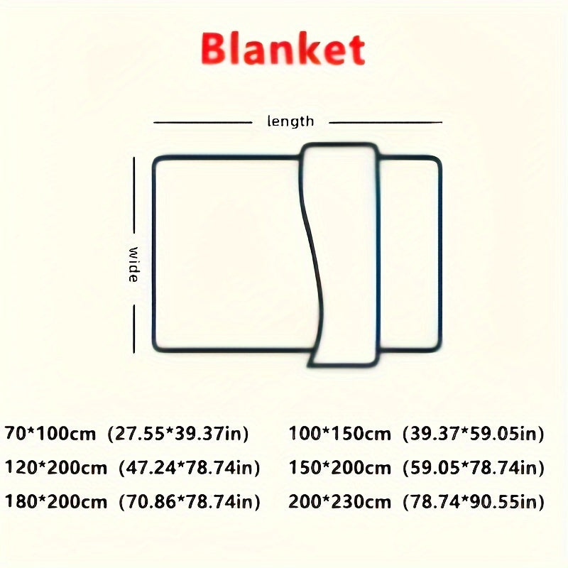 Ultra-Soft Faux Rabbit Fur Throw Blanket with Stripes, Machine Washable, Non-Shedding