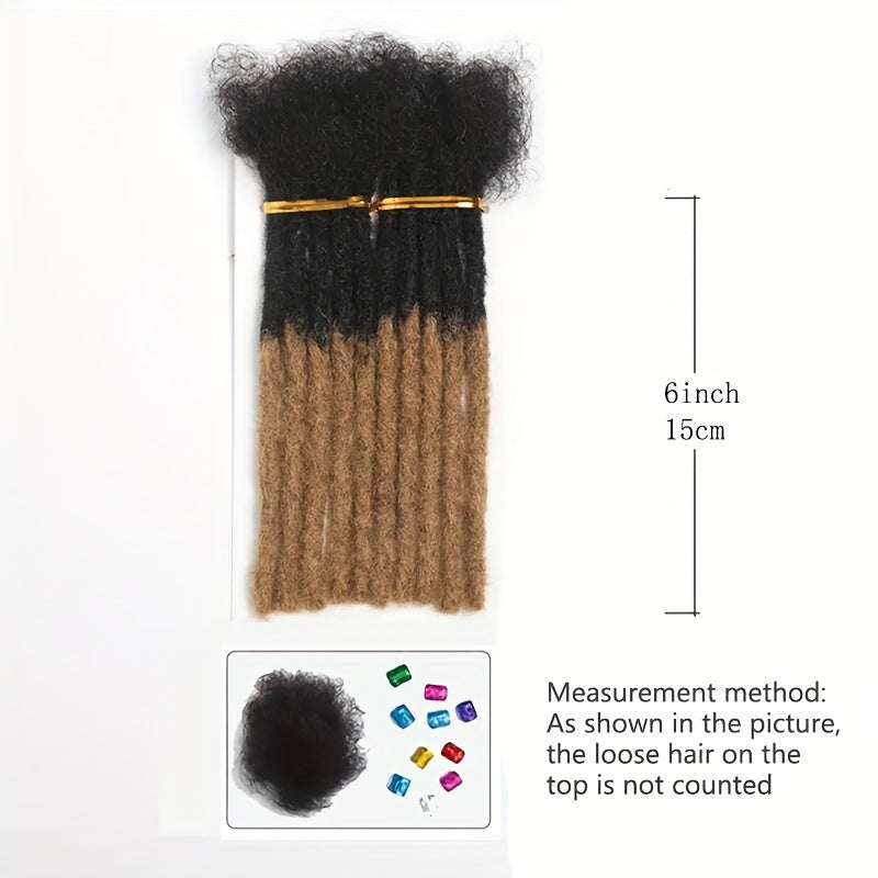 Men's Dreadlock Extensions 0.4cm 10 Strands Human Hair Braids