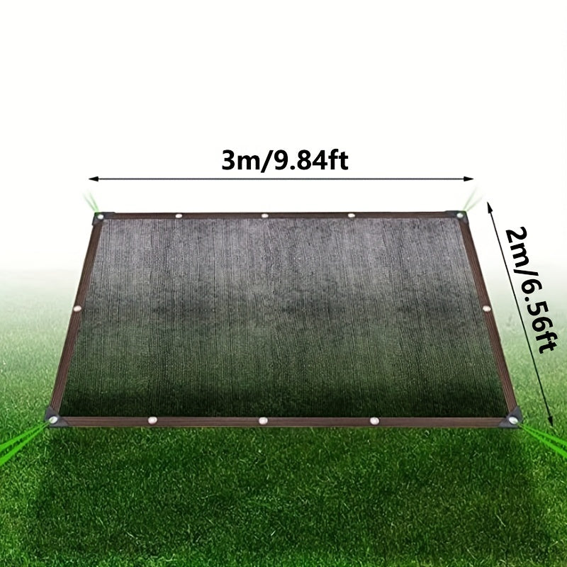 Havo o'tkazadigan tarmoq soyali mato, tashqi quyoshdan himoya uchun grommetlar bilan, 2x2m yoki 2x3m, qora