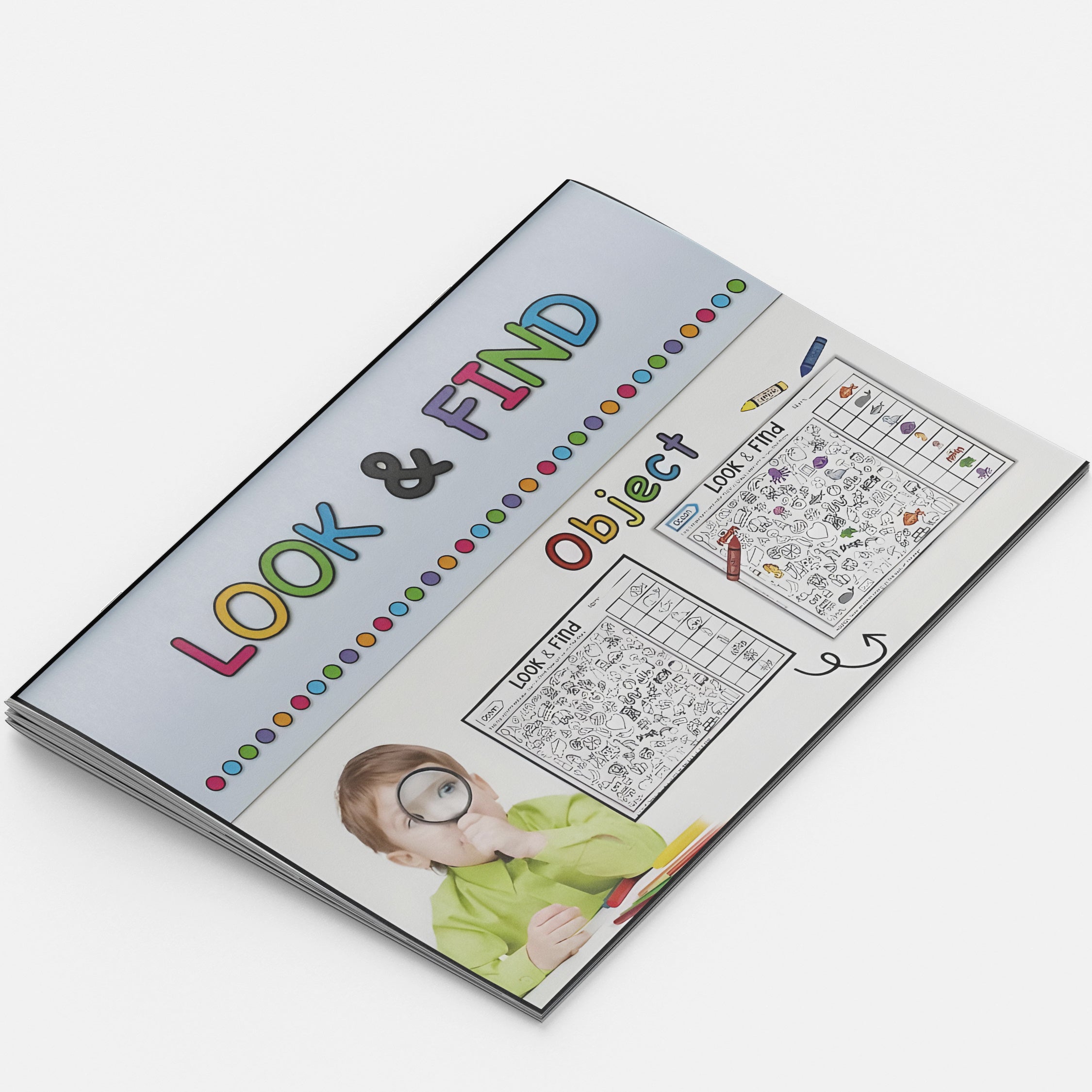 Children's Activity Book for Focus and Observation Skills with Hidden Object Puzzles