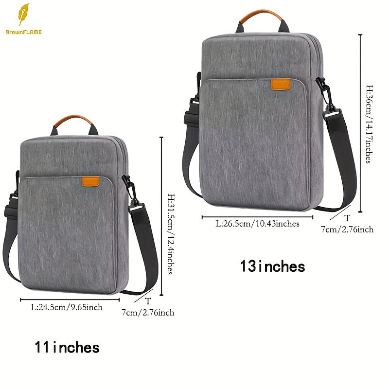 27.94 sm planshetlar va 33.02 sm noutbuklar uchun zamonaviy suv o'tkazmaydigan yelka sumkasi, MacBook Pro/Air M2, iPad Pro va Surface Pro bilan mos keladi.