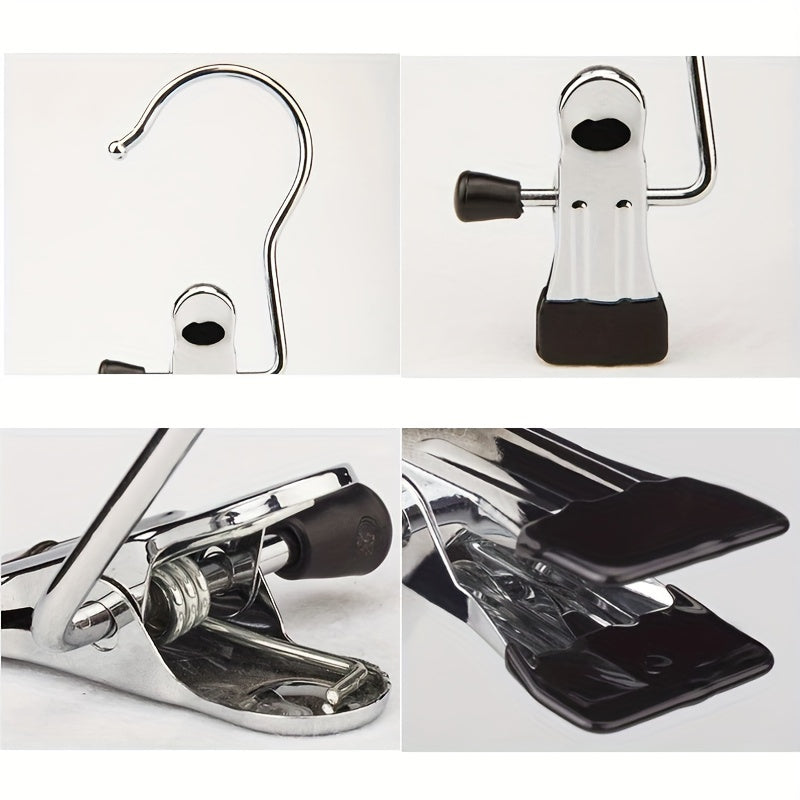 Stainless Steel Laundry Clips with Hooks for Socks and Clothes Organization