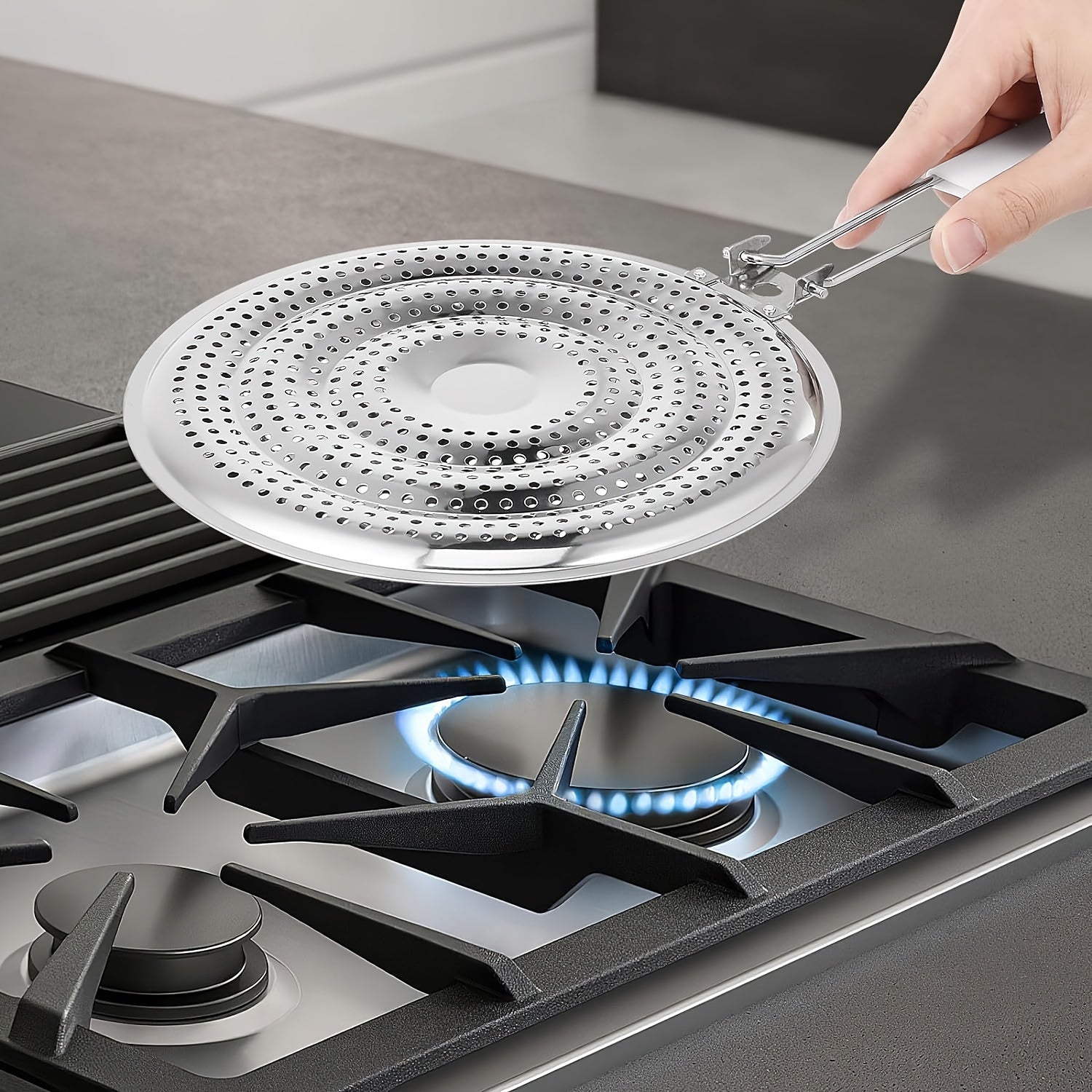 Stainless Steel Heat Diffuser for Gas and Electric Stovetops Double Thick Simmer Plate