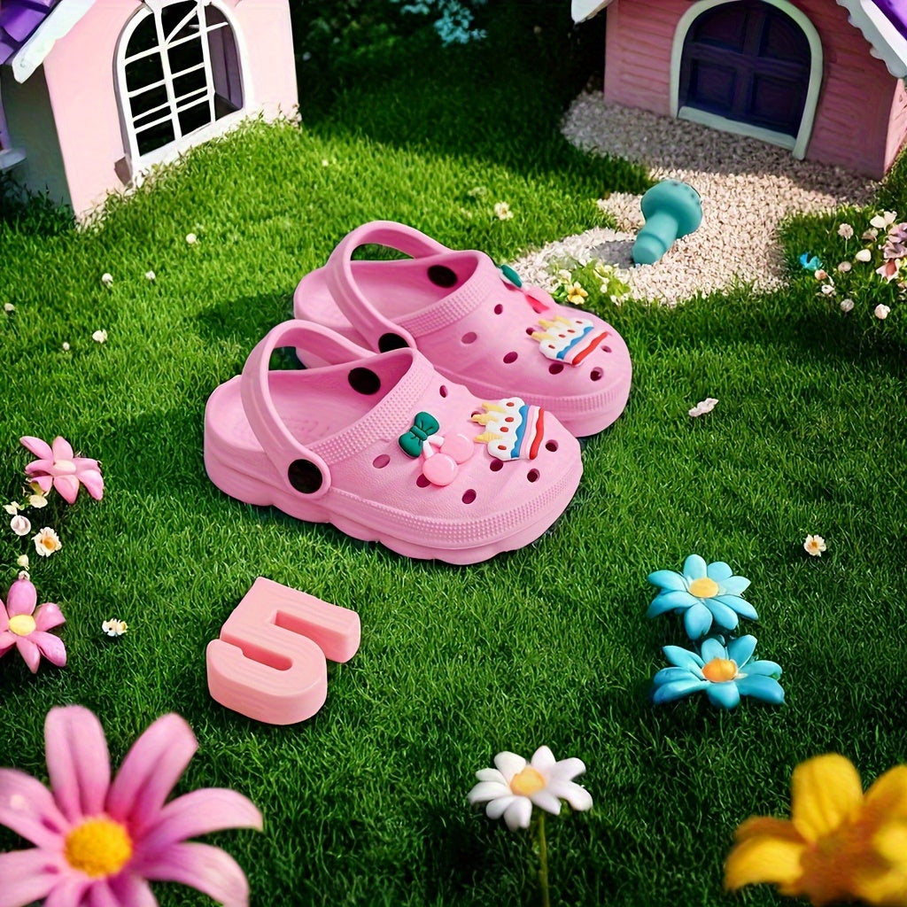 Girls Cartoon Clogs Breathable Quick-Drying Anti-Slip Indoor Outdoor Casual Shoes