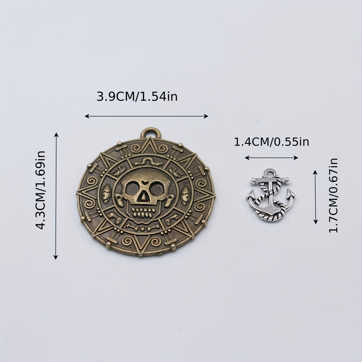 Juego de 30 colgantes de joyería pirata surtidos ancla náutica brújula timón rueda de barco accesorios DIY
