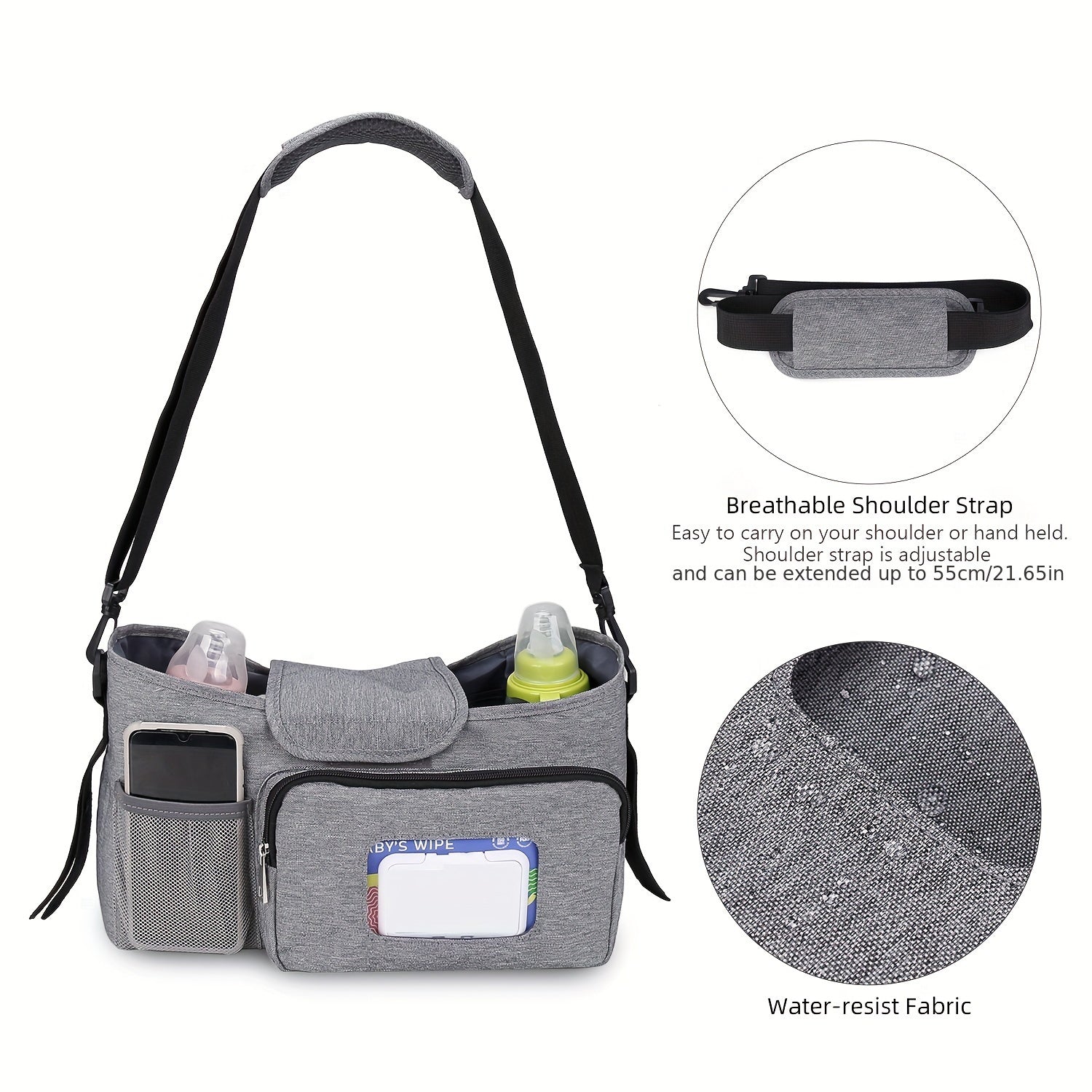 Baby Diaper Bag Mummy Bag for Mother and Baby Outdoor Stroller Storage Organizer