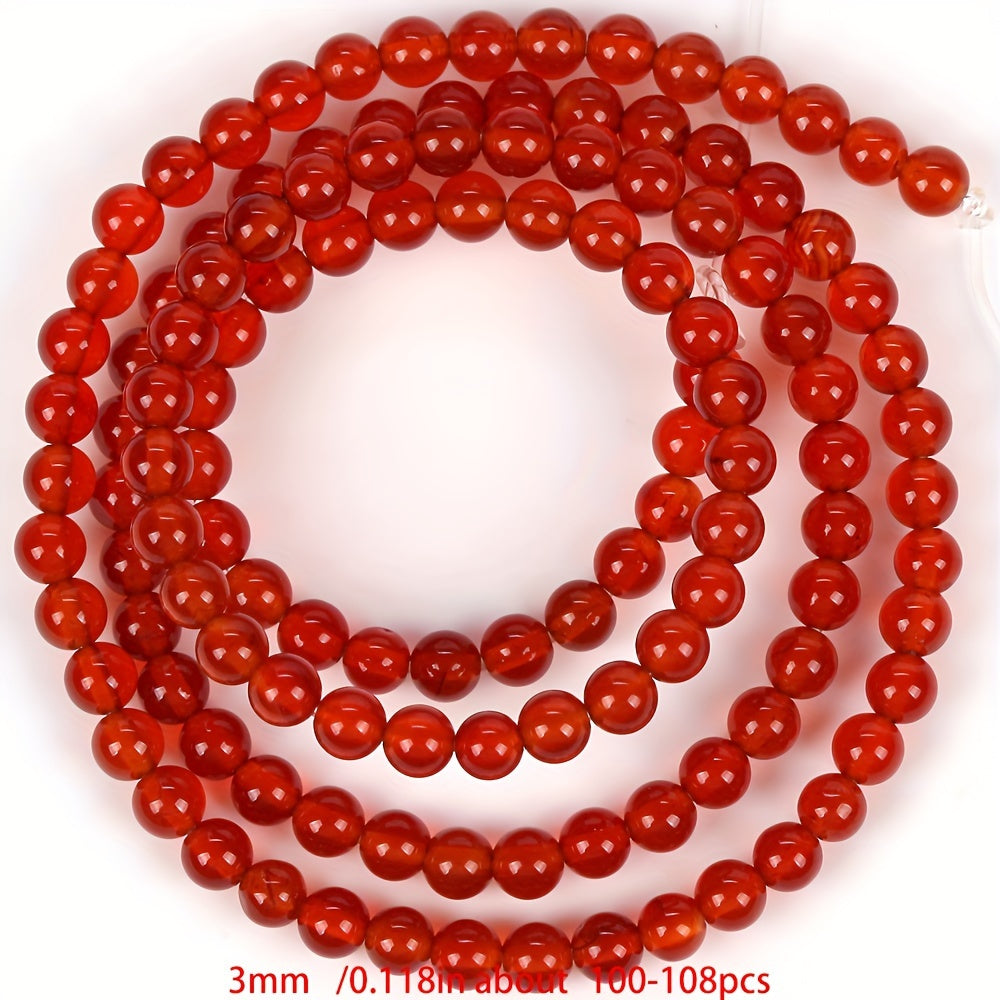 Cuentas separadoras de piedra natural de 3 mm para hacer joyería, amatista, cuarzo rosa, turquesa, ágata