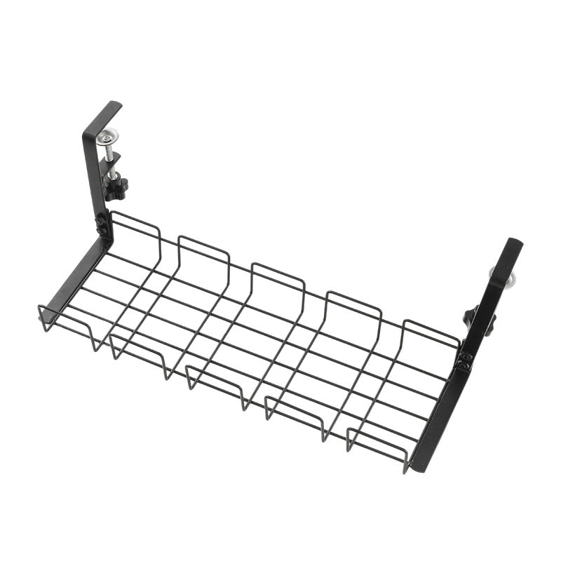 2/3 Cable Management Trays No Drilling Metal Wire Organizer for Desk