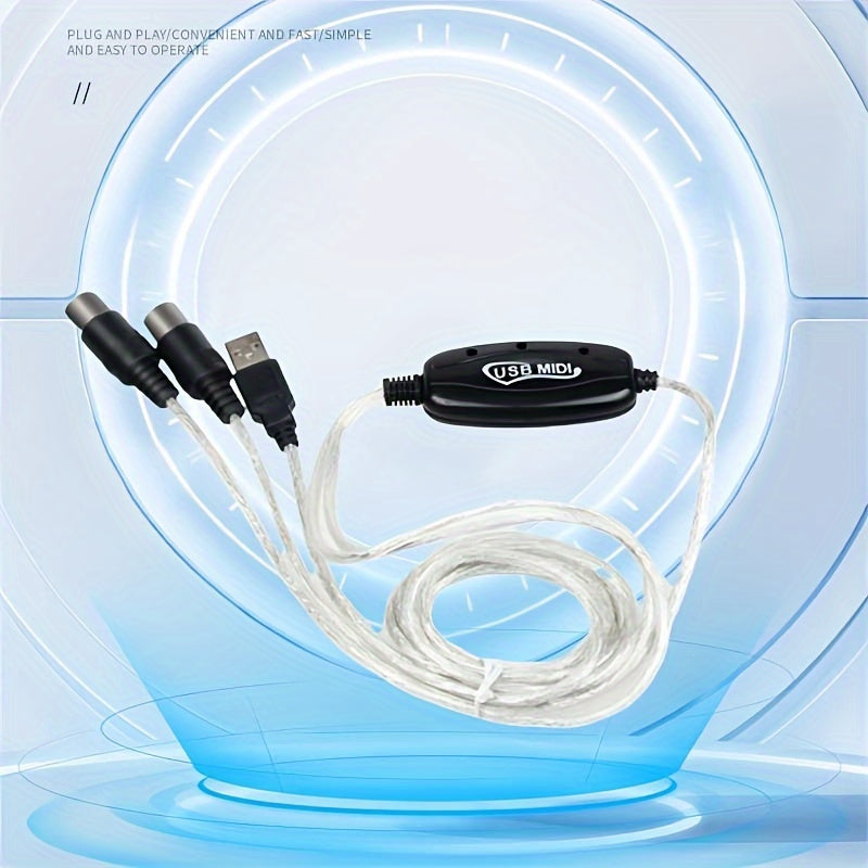 USB2.0 MIDI tahrirlash kabeli elektron pianinolar uchun