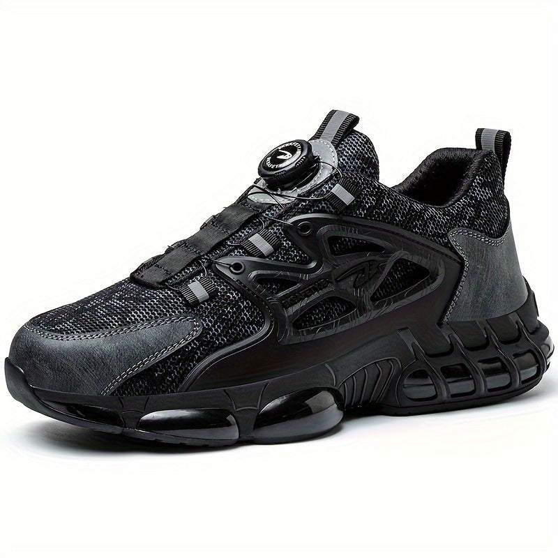 Men's Steel Cap Work Shoes Durable Safety Outdoor Anti-Penetration Counter-Smash Mid Top