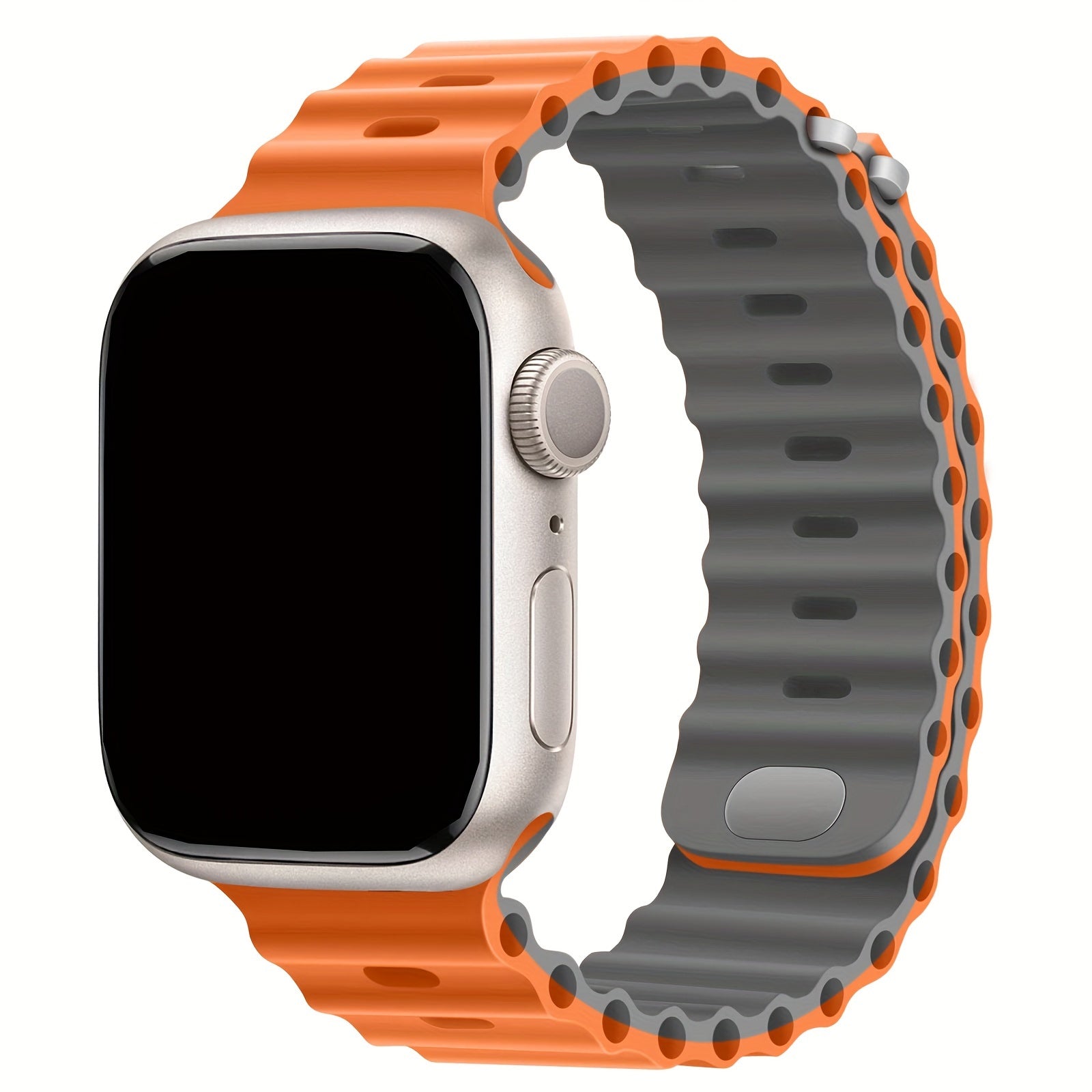 Waterproof Silicone Ocean Band for Apple Watch Series 1-9 Ultra SE 38mm-49mm Smartwatch Band