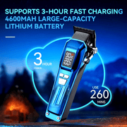 Recortadora de cabello inalámbrica con batería recargable de 4600mAh