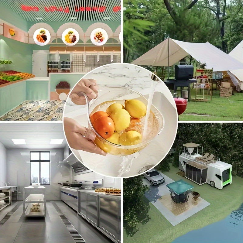 Plastic Kitchen Strainer Basket for Rinsing Grains Fruits and Vegetables