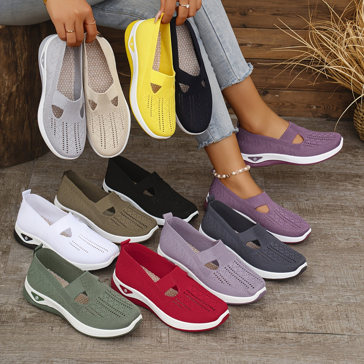 Women's Breathable Fabric Sneakers with Cross-Border Lace-Up and Low Top Design