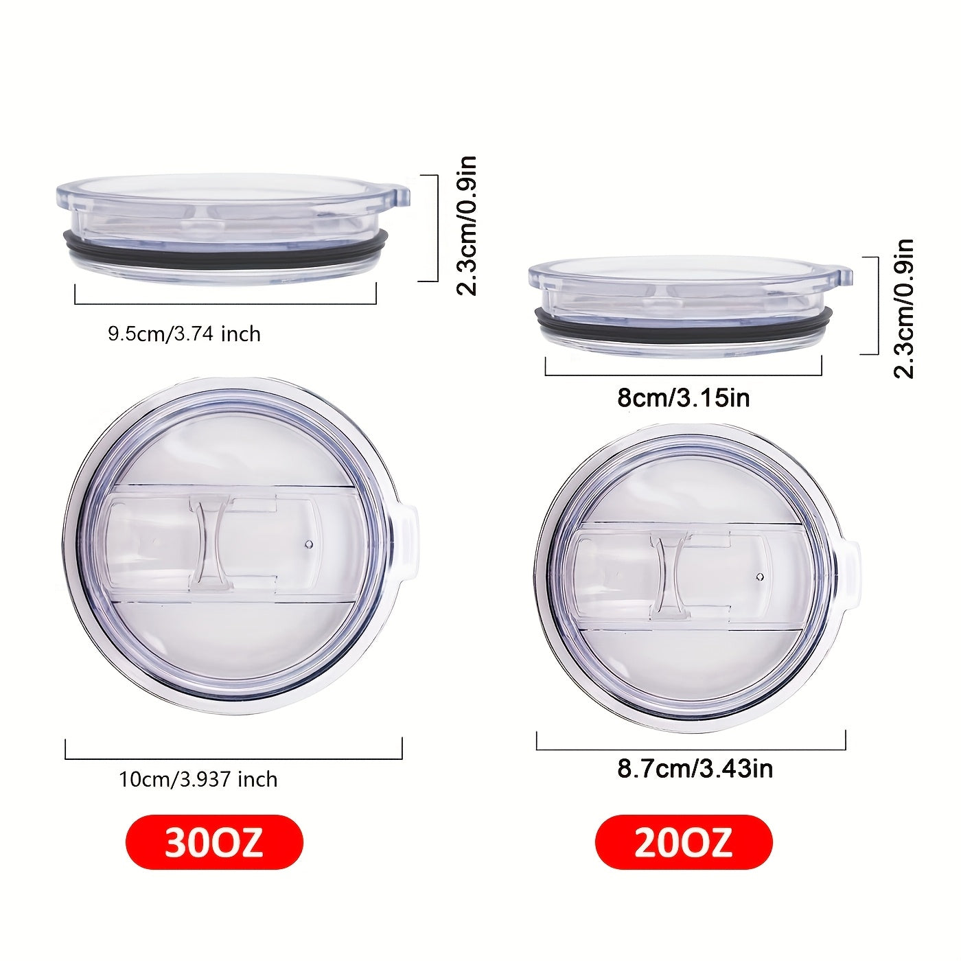 Water Sealing Covers for Stainless Steel Travel Tumblers 20oz 30oz Cup Lids