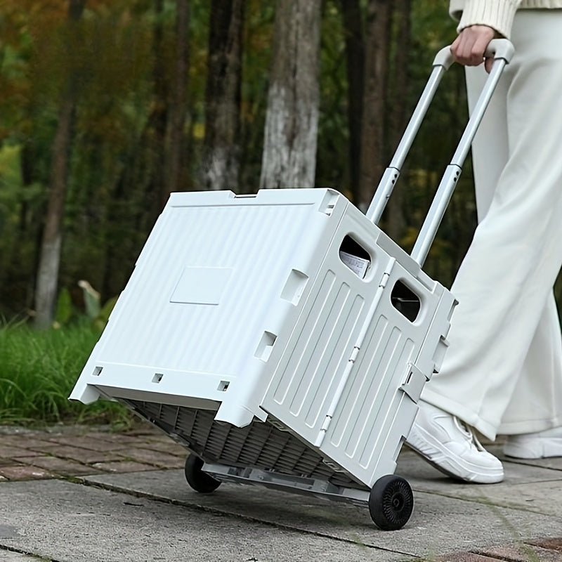 Plastic Small Storage Cart Foldable Portable Organizer for Home Car Kitchen Bedroom