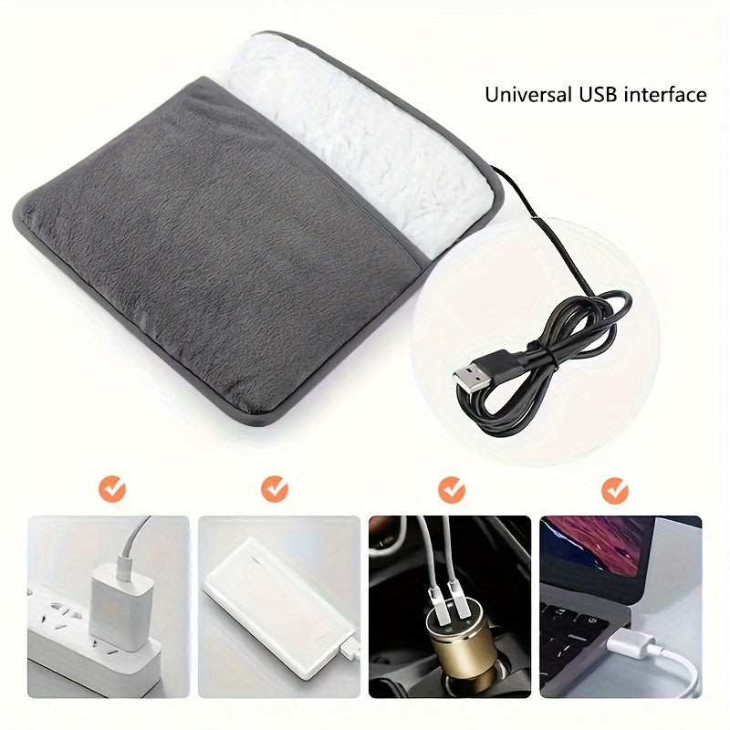 USB-Powered Portable Foot Warmer Low Voltage Heating Pad Winter Cozy Durable