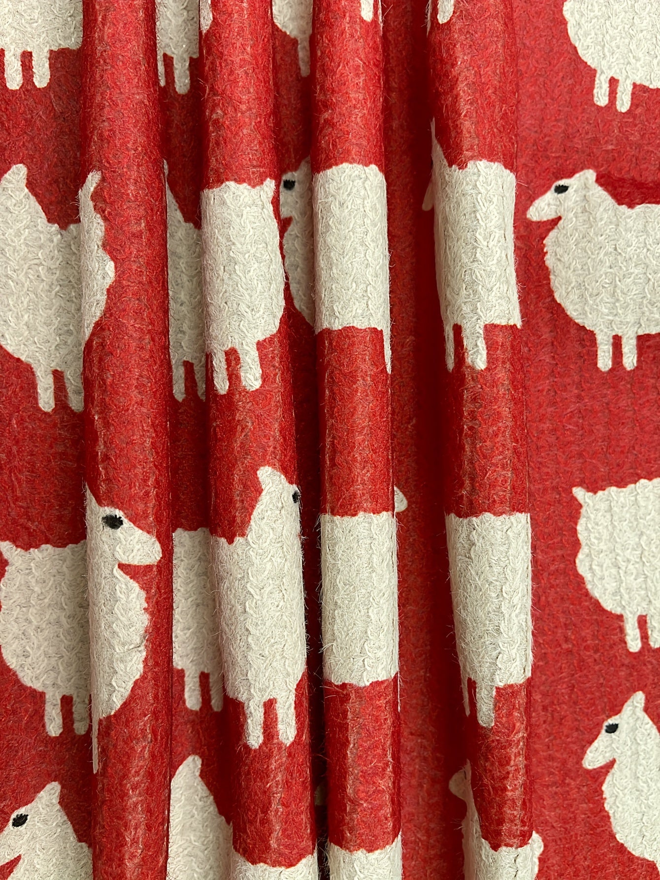 Plus Size Women's Sweater Dress Long Sleeve Crew Neck 3D Sheep Print Red Black White Fall Winter Casual