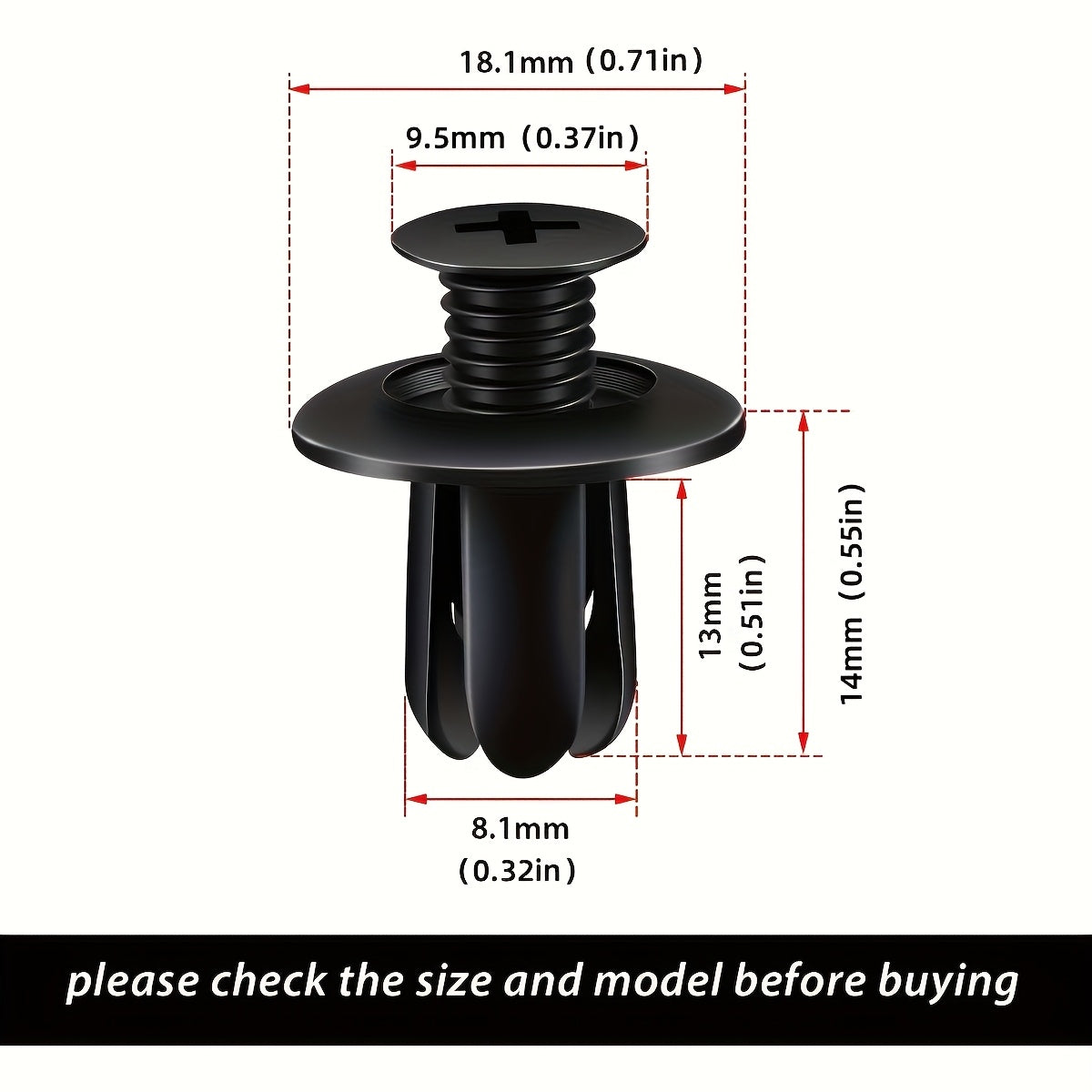 20pcs Plastic Rivets Clips for Dishwasher Kick Plate Trim Replacement