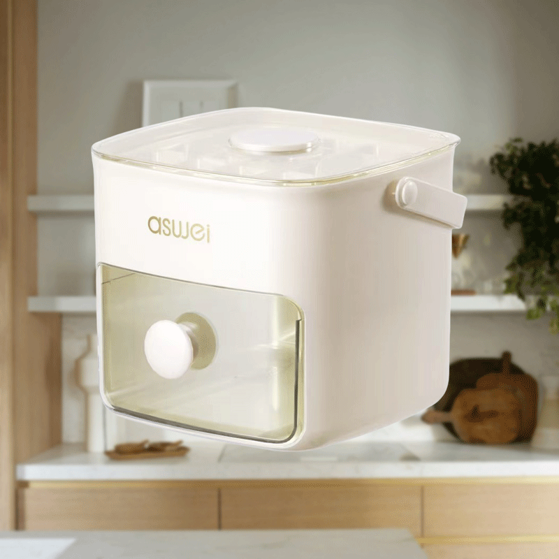 Hacedora de hielo manual de alta capacidad, portátil, apta para alimentos, fácil de usar