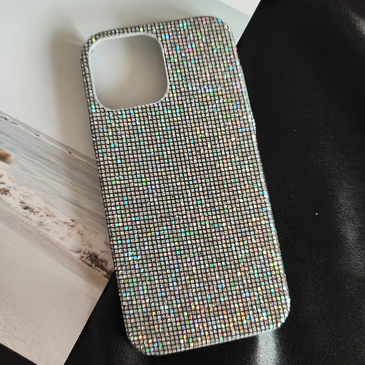Black Glitter Anti-Drop Phone Case for iPhone Models 7-15