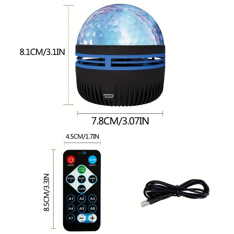 USB Water Ripple Effect Projector with RGB LED Galaxy Light Dimmable for Bedroom Home Theater Decor