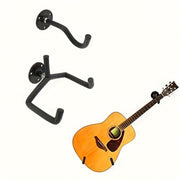 Soporte de pared para guitarra en hierro negro con ganchos seguros para guitarras y bajos