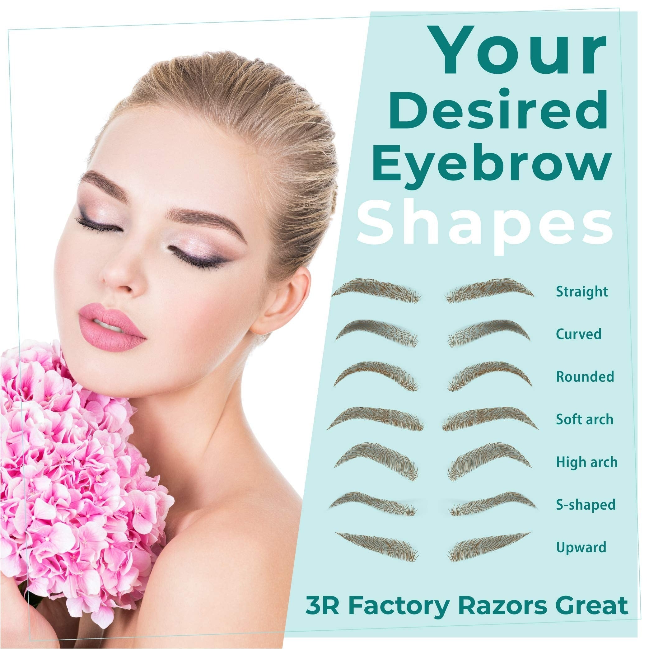 Women Facial Razors Stainless Steel 6 Pack for Fine Hair and Eyebrows