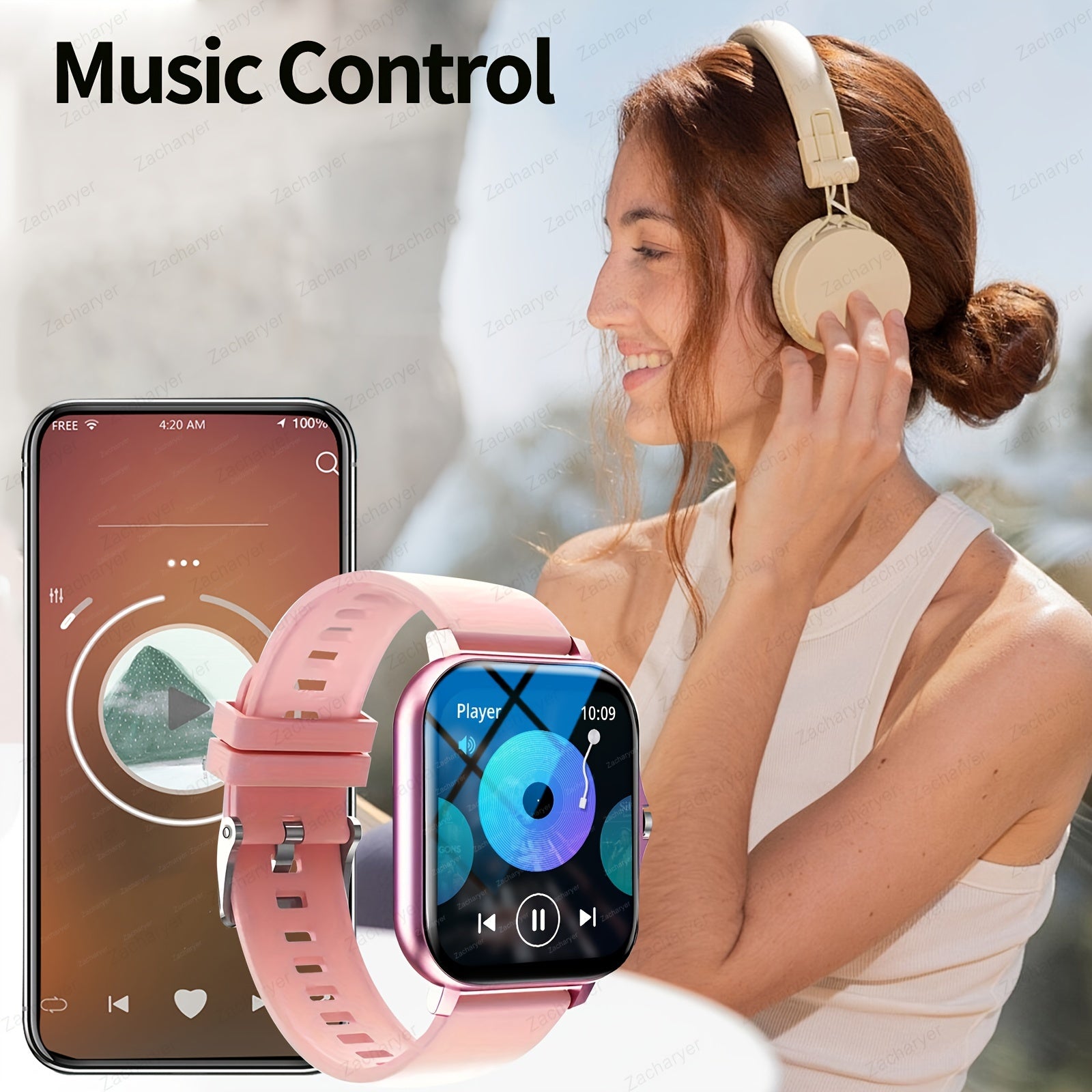 Fitness Smartwatch for Men and Women with Heart Rate Monitoring and Multiple Sports Modes