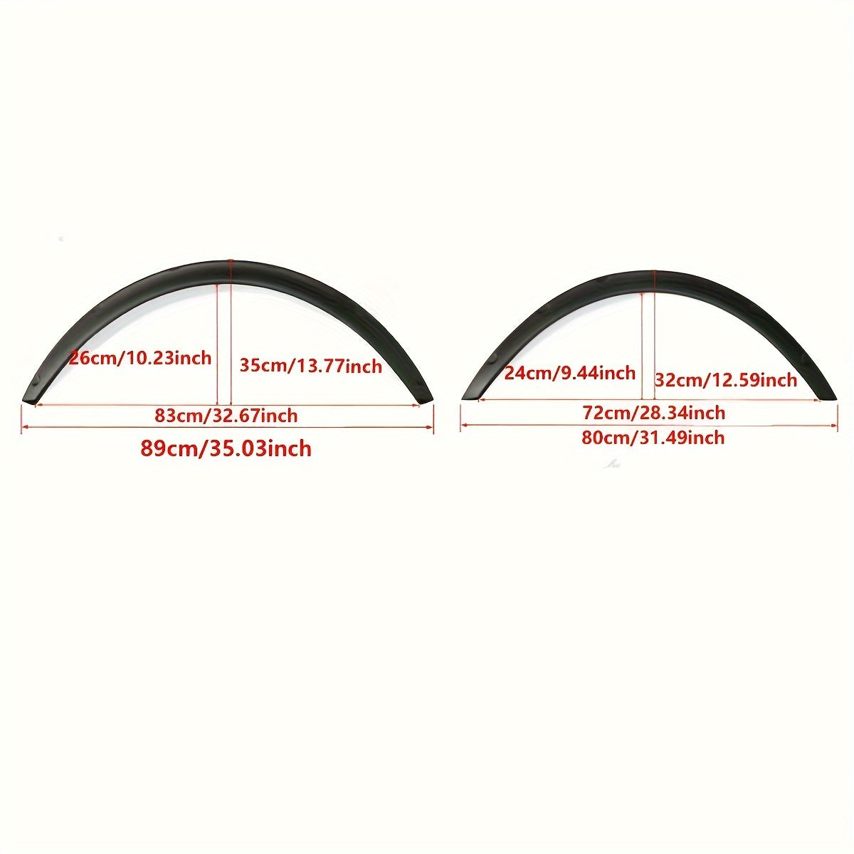 Universal Car Wheel Arch Extensions Plastic SUV Sedan Off-Road 4pcs