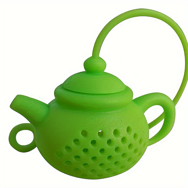 Reusable Silicone Teapot-Shaped Tea Infuser for Loose Leaf Tea, Small Kitchen Use