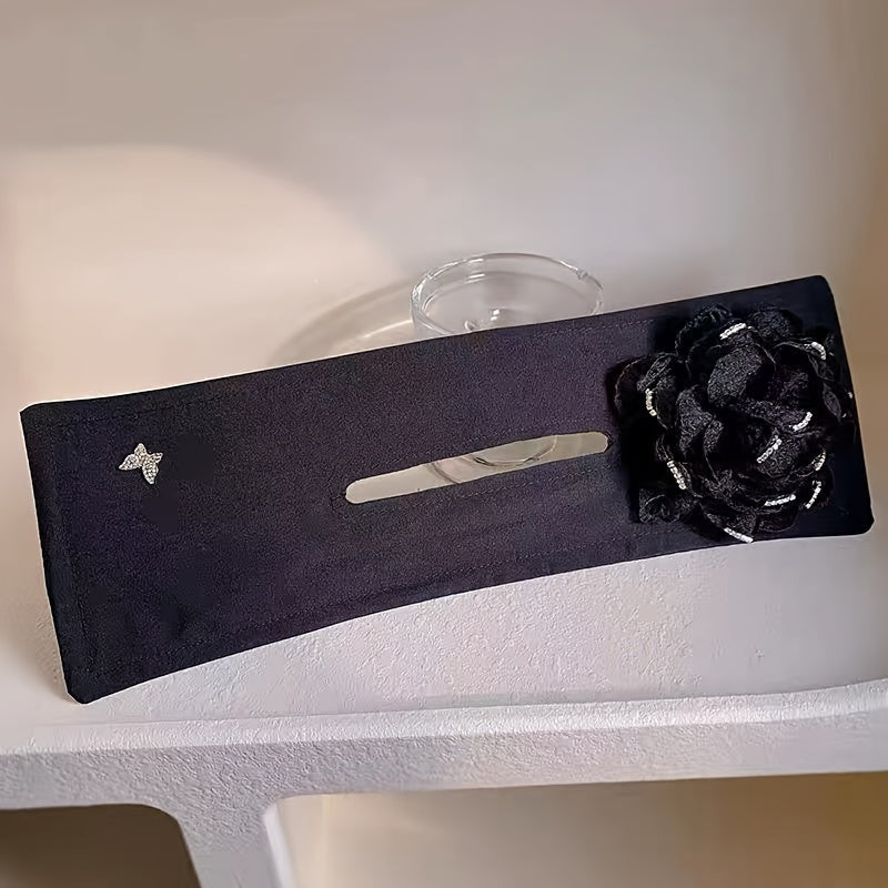 15 yoshdan oshganlar uchun polyester soch uslubi asbobi, kamon aksenti bilan, kundalik kiyim uchun mukammal.