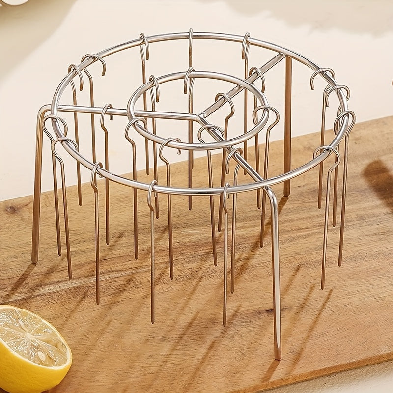 Grill shishliklari uchun zanglamaydigan po'latdan yasalgan havo fritüri rack, pech, mikroto'lqinli pech va havo fritüri uchun mos.