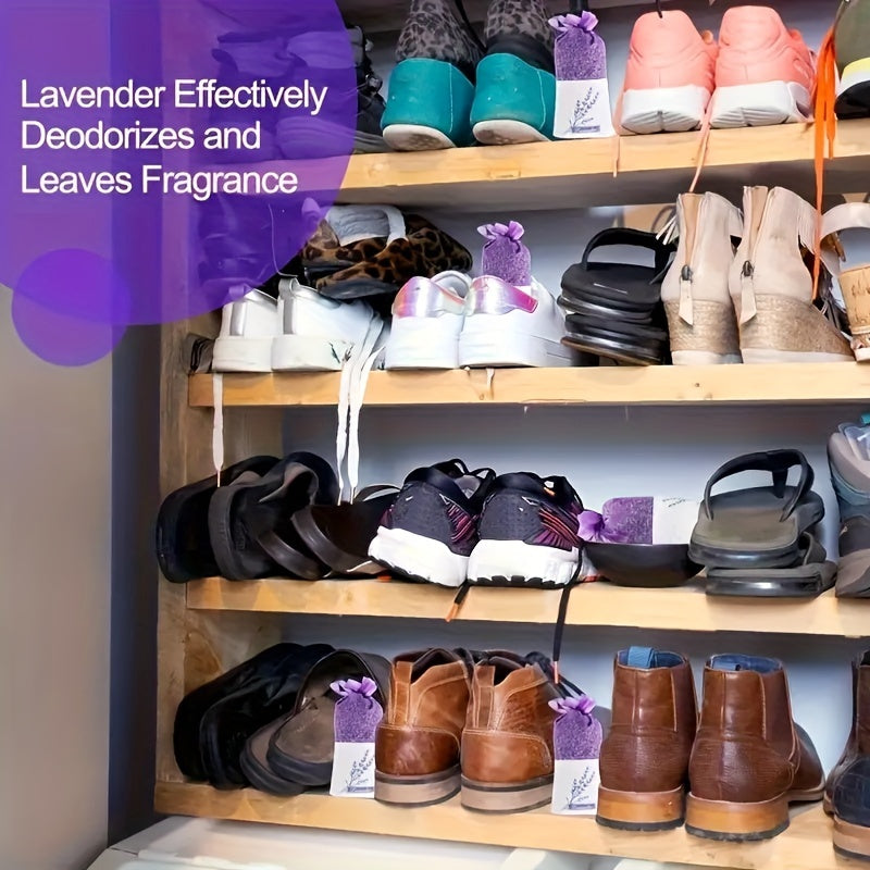 Set of 5 Lavender Scented Yarn Sachets for Car Drawer Wardrobe Purple