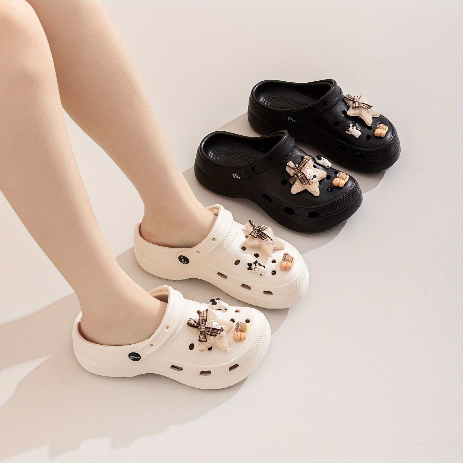 Women's Cute Cat Star EVA Slide Sandals Summer Casual Slip-Ons