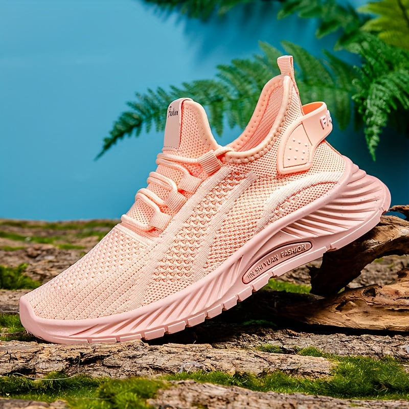 Women's Knitted Lightweight Running Sneakers Breathable Low Top Tennis Shoes