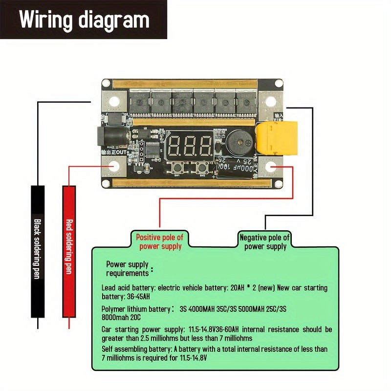 Spot Welder Kit with Adjustable Digital Power Control for Nickel Sheets
