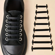 16 Pcs Silicone No-Tie Shoelace Set Adjustable Elastic Sneakers Laces