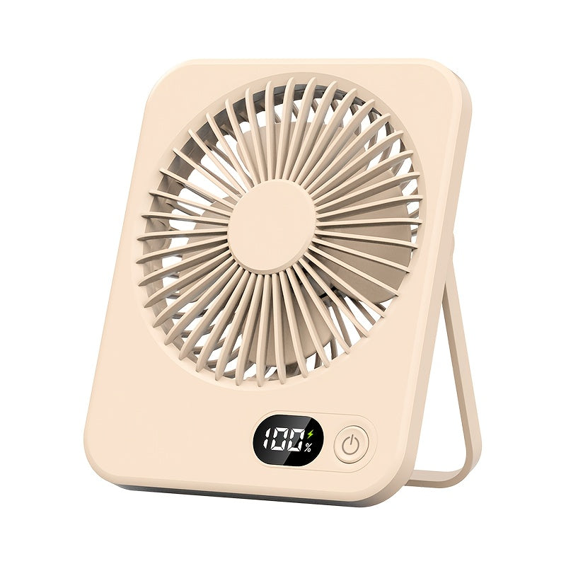Portable USB Desktop Fan Black Pink 5-Speed Quiet Adjustable Mini Fan