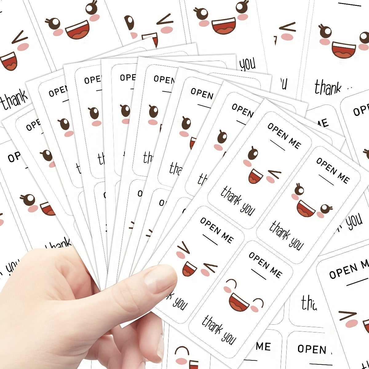 100pcs Rectangle Box Seal Stickers for Packaging and Gift Box Decoration