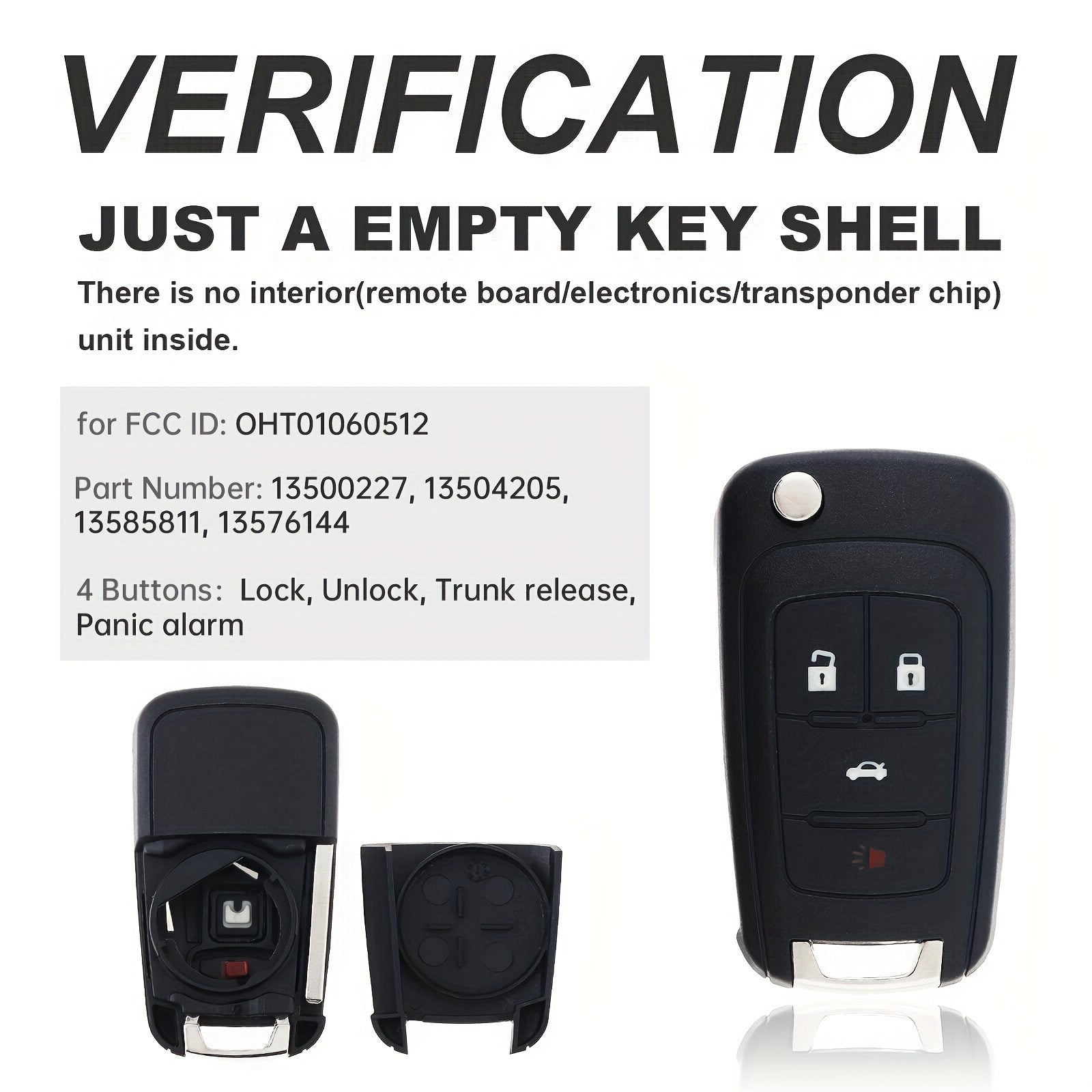 Premium Car Key Fob Case Shell 2/3 Buttons for Opel Vauxhall Astra Corsa