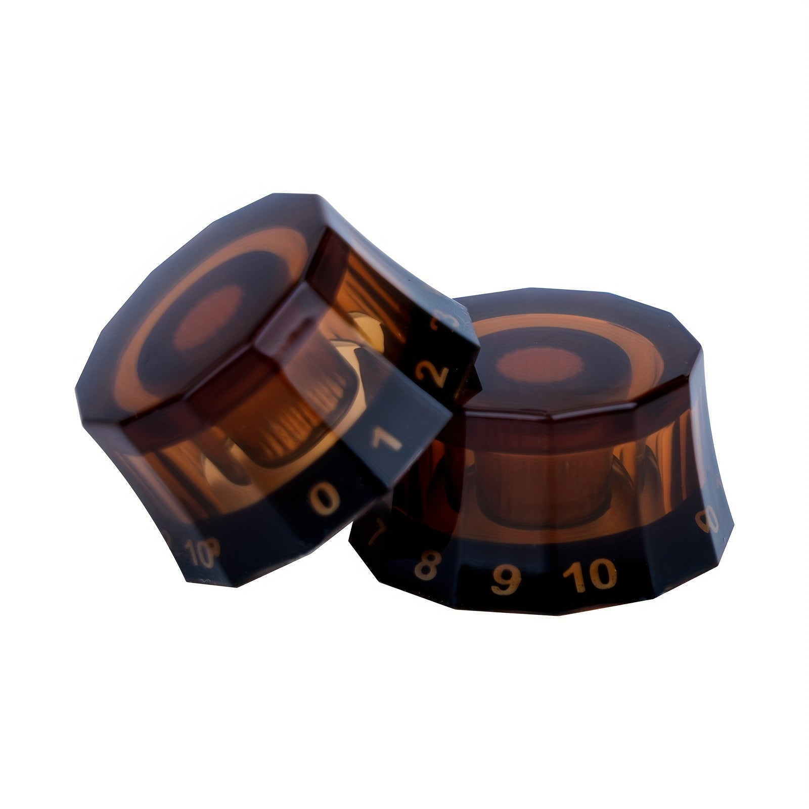 2/4 шт. ручек для гитары с двенадцатигранным геометрическим дизайном для регулировки громкости и тембра, черный, синий, светло-коричневый