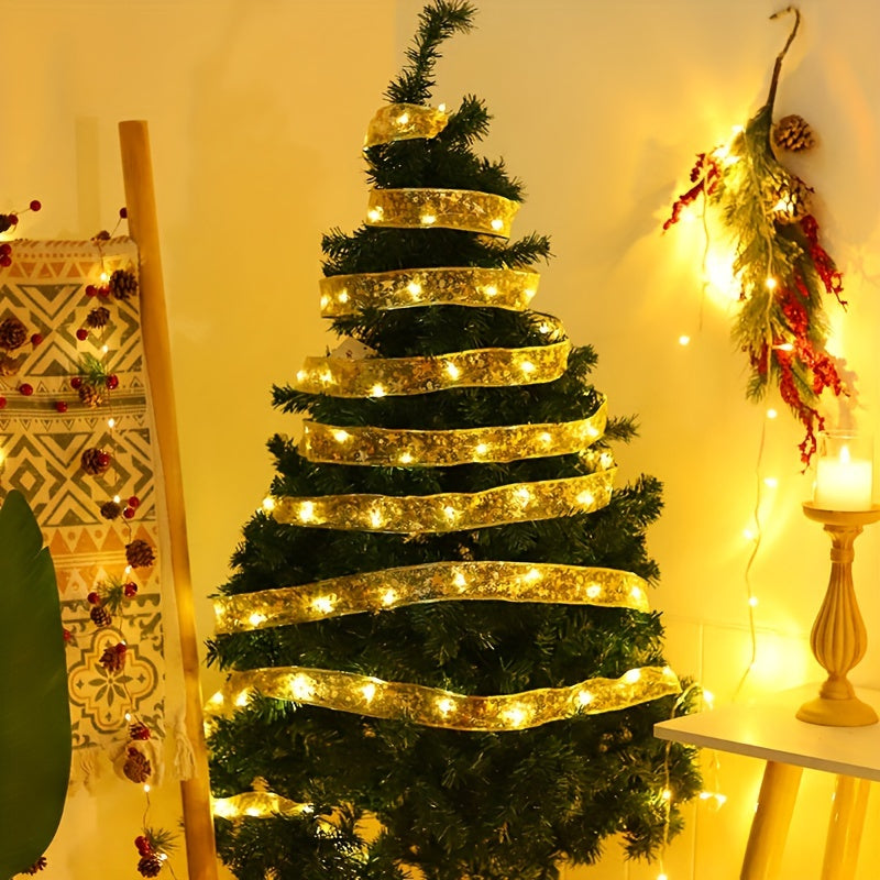 Rojdestvo LED chiziqli chiroqlar 6.5ft 20pcs Velur pardoz chiroqlari ichki va tashqi bezak