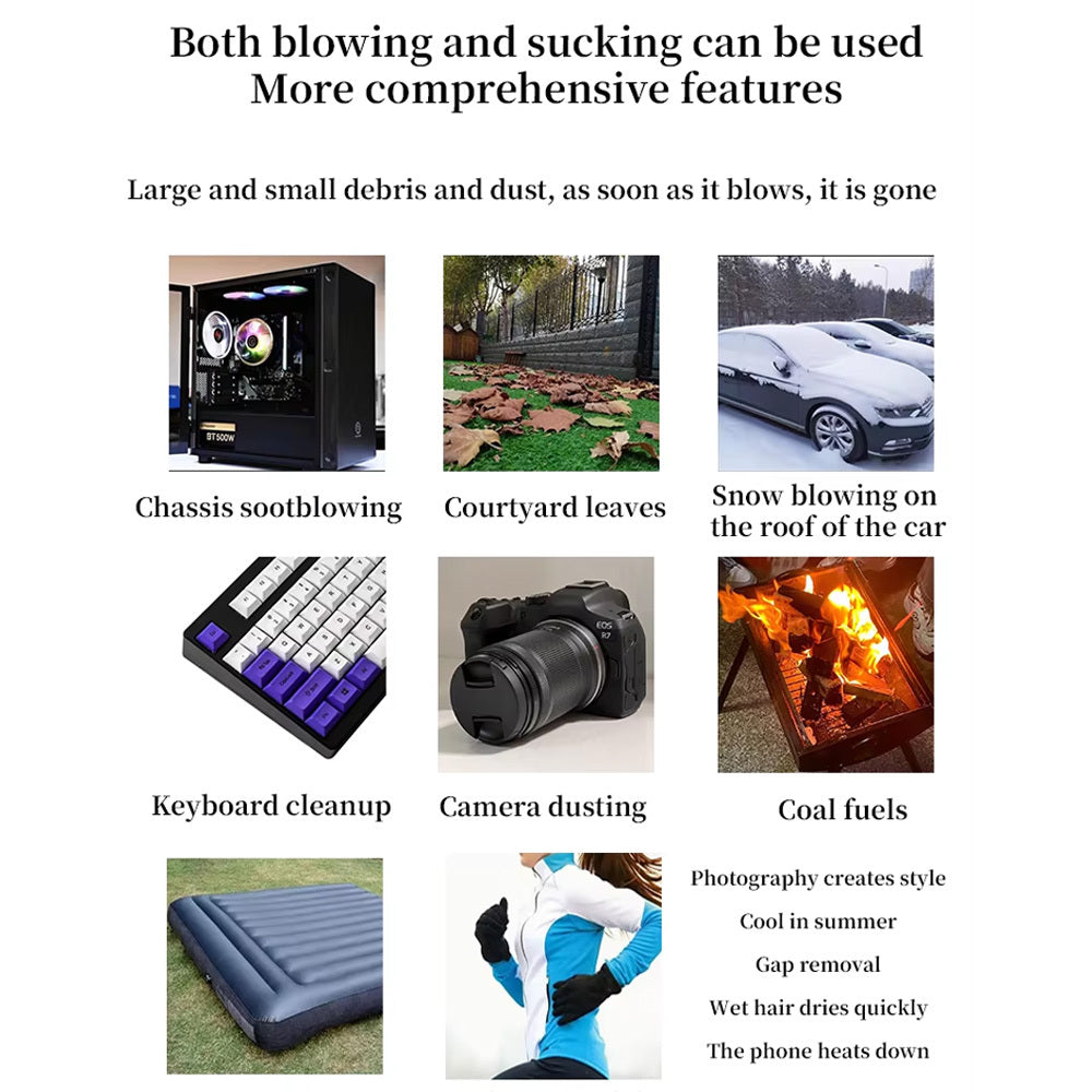 Portable Handheld Fan with Rechargeable Lithium Battery USB Charging for Outdoor Use